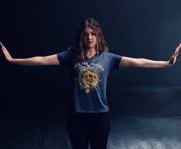 Heather Dark Grey and Gold Logo