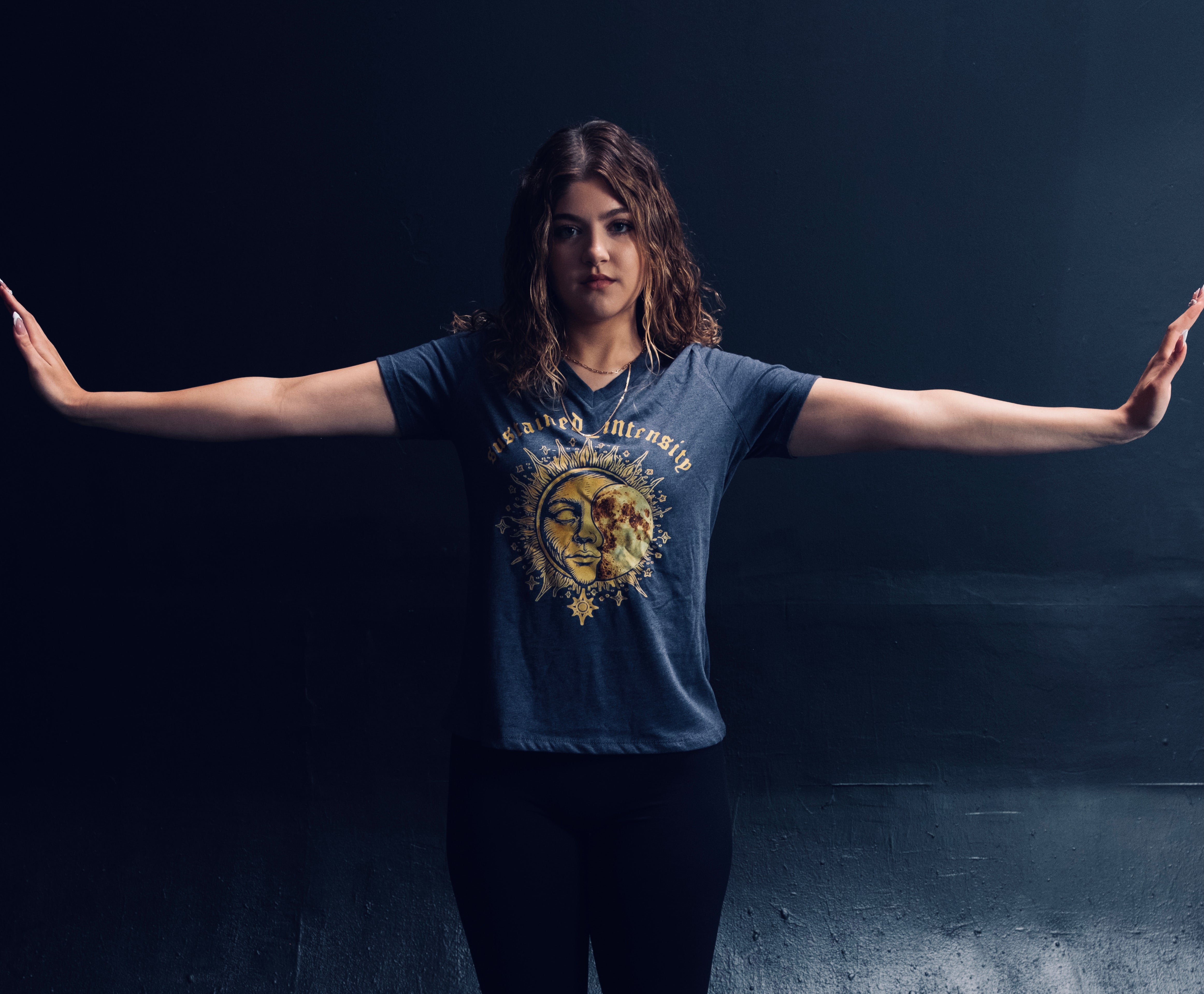 Heather Dark Grey and Gold Logo